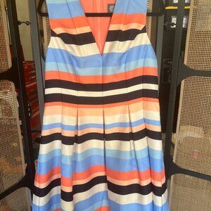 Vince Camuto Striped Sleeves Dress Size 16